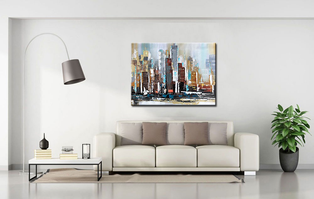 City modern schilderij 120x90cm - Afbeelding 3