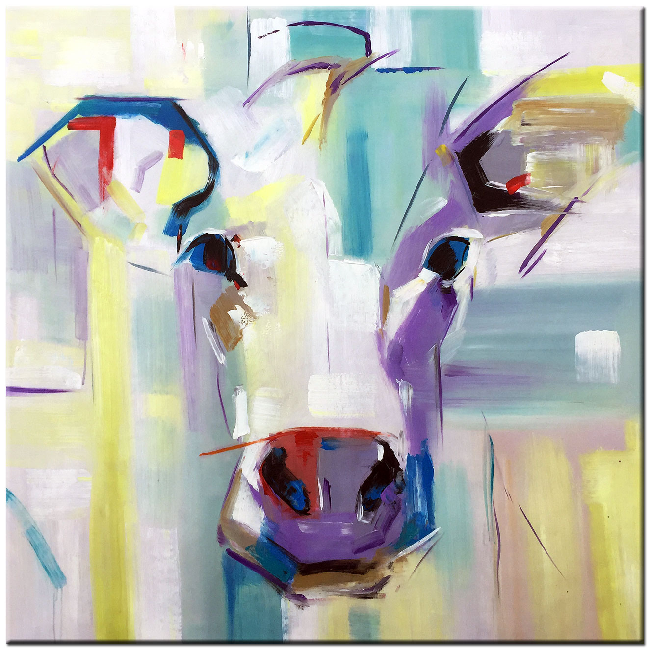 Koe Portret modern schilderij