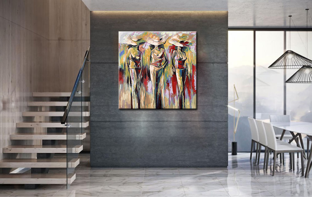 Figuratief schilderij Mode en Elegantie - Afbeelding 4