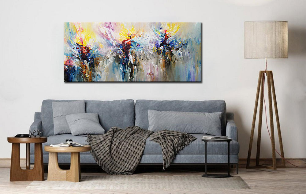 Abstract schilderij Spirituele Energie 160x70cm - Afbeelding 4