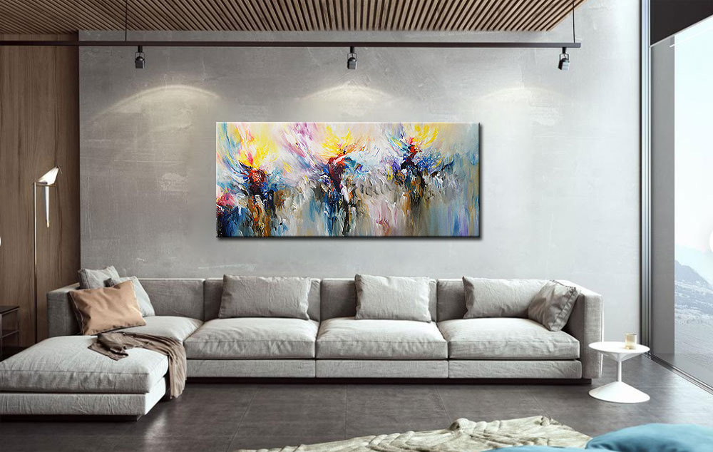 Abstract schilderij Spirituele Energie 160x70cm - Afbeelding 3