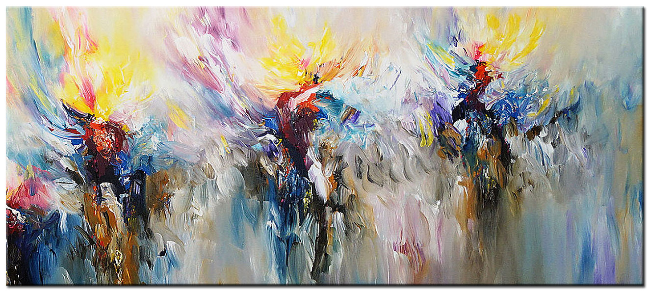 Abstract schilderij Spirituele Energie 160x70cm