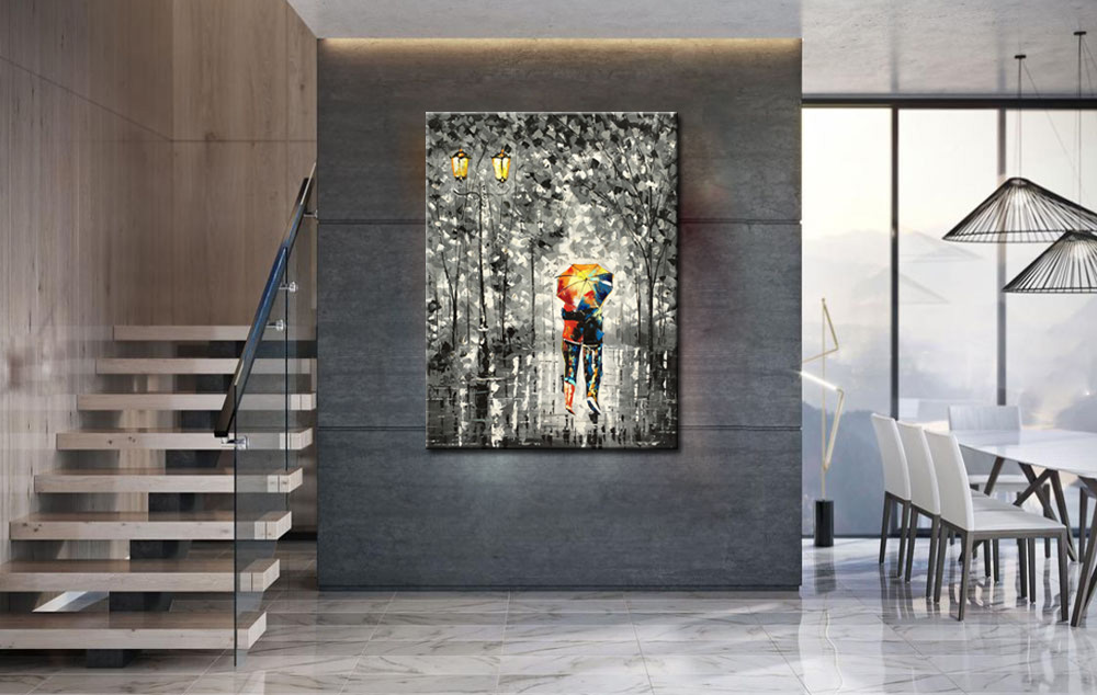 Walk in the Park modern schilderij 90x120cm - Afbeelding 4