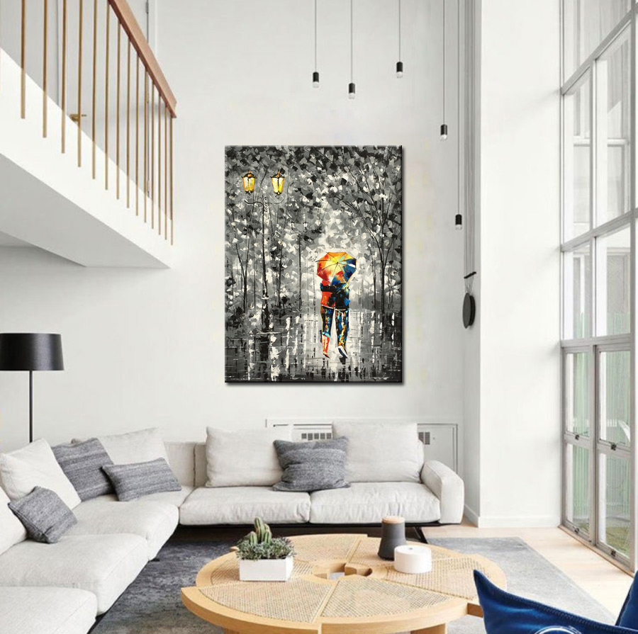 Walk in the Park modern schilderij 90x120cm - Afbeelding 2