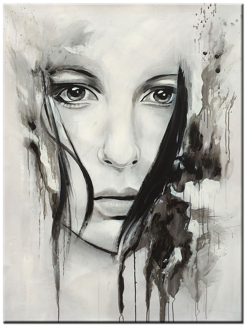 Vrouwen schilderij Schaduw van Gevoel 90x120cm