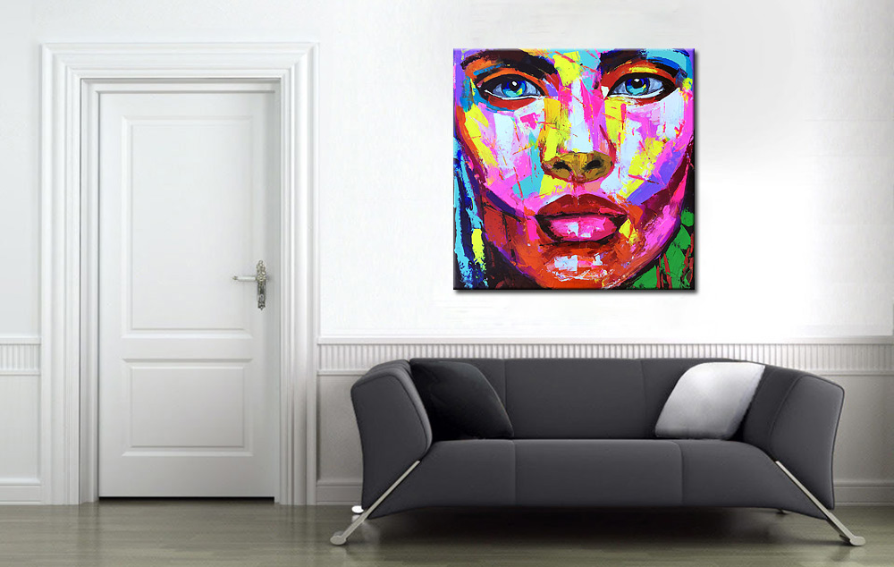 Good Looking dame modern schilderij - Afbeelding 2