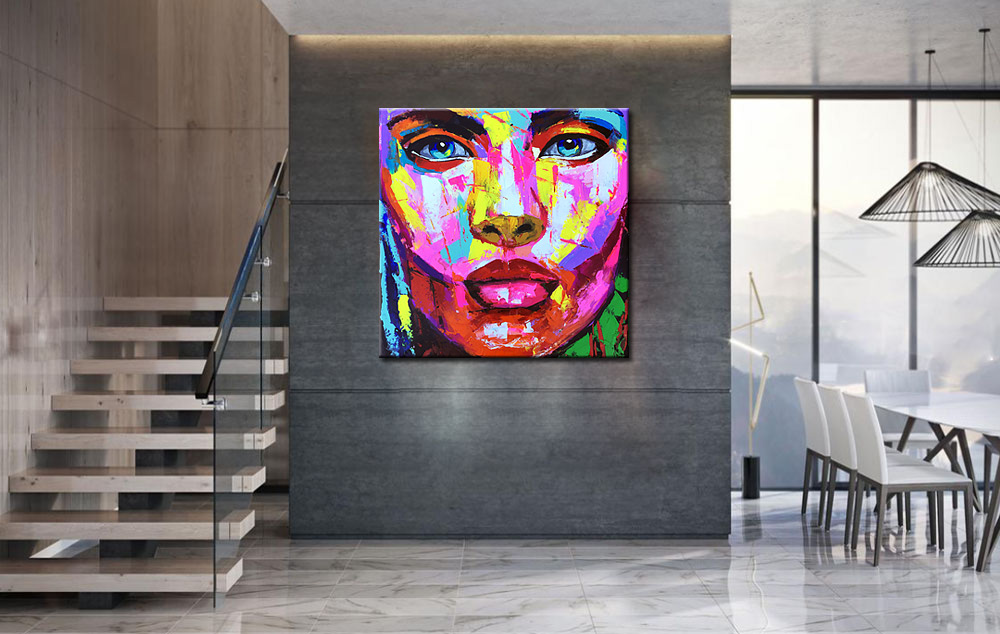 Good Looking dame modern schilderij - Afbeelding 4