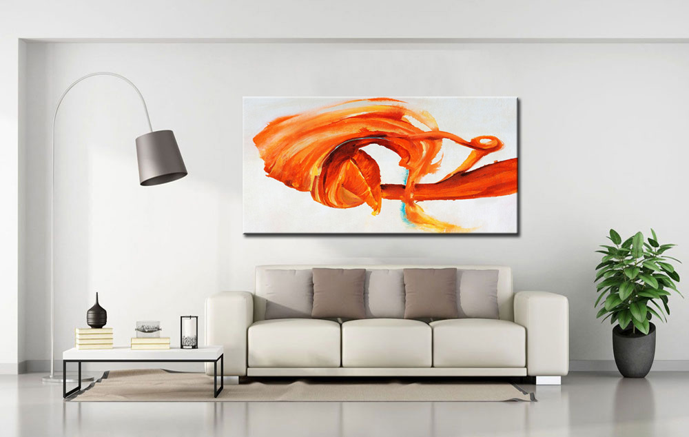 Abstract schilderij Vleugels van vuur 180x90cm - Afbeelding 4