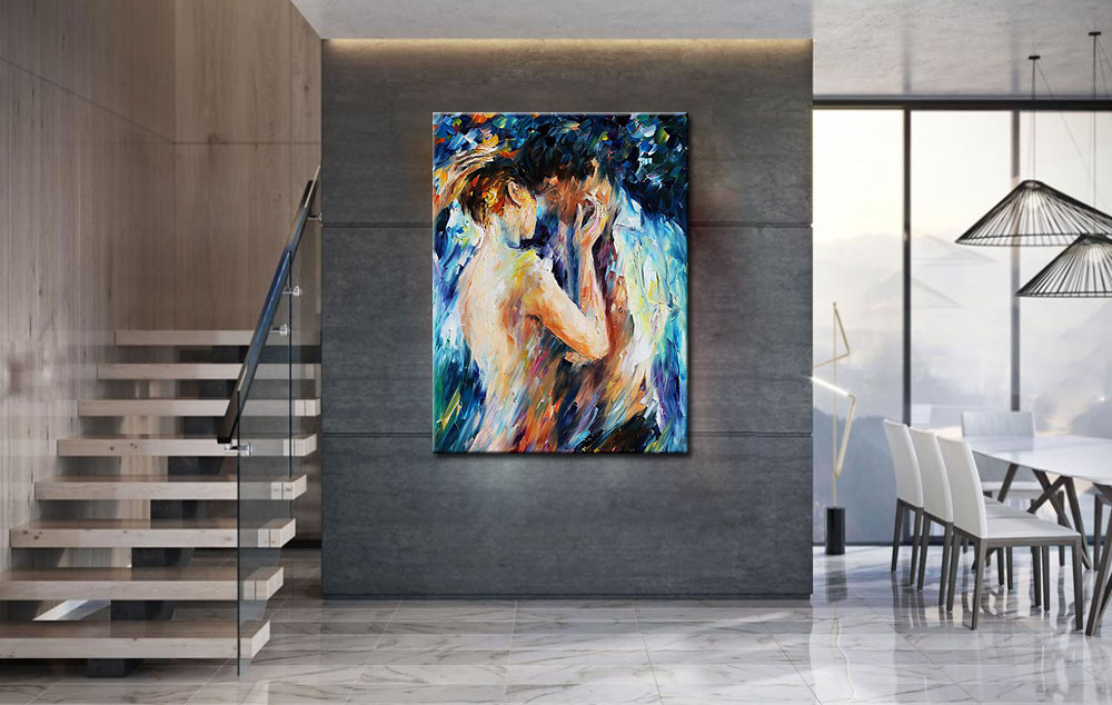 Erotisch schilderij Liefdeskoppel 90x120cm - Afbeelding 3