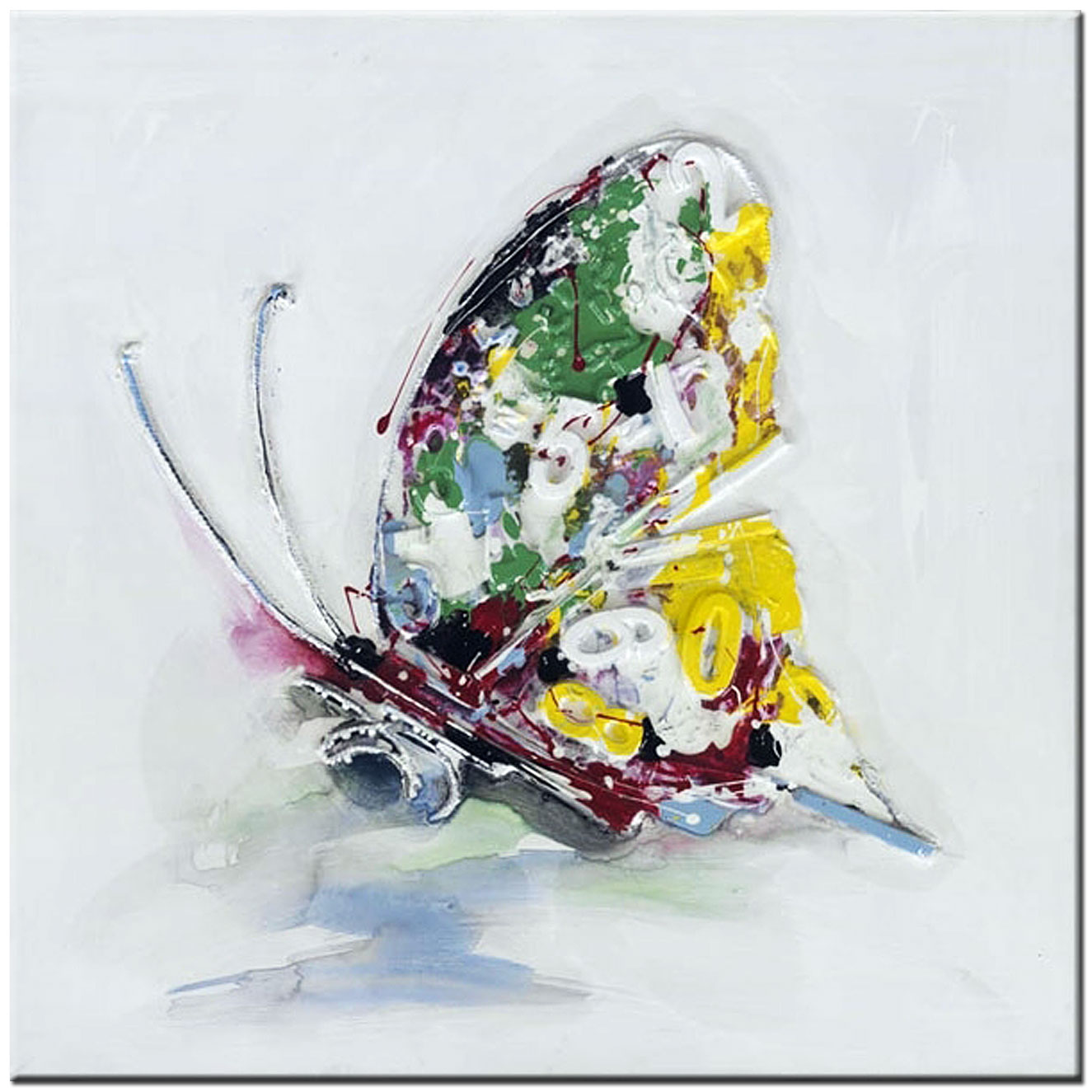 Vlinder in rust modern schilderij