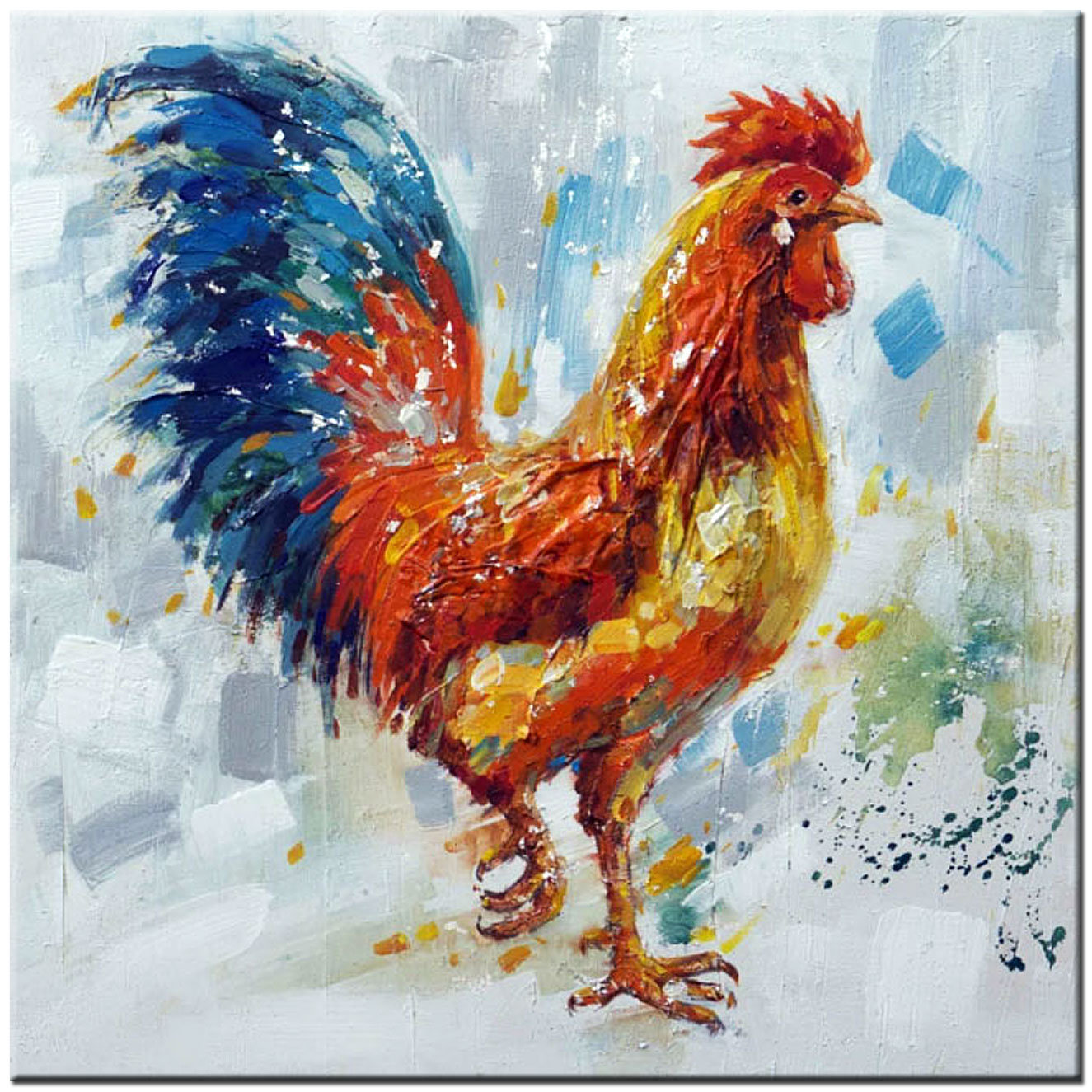 Haan modern schilderij