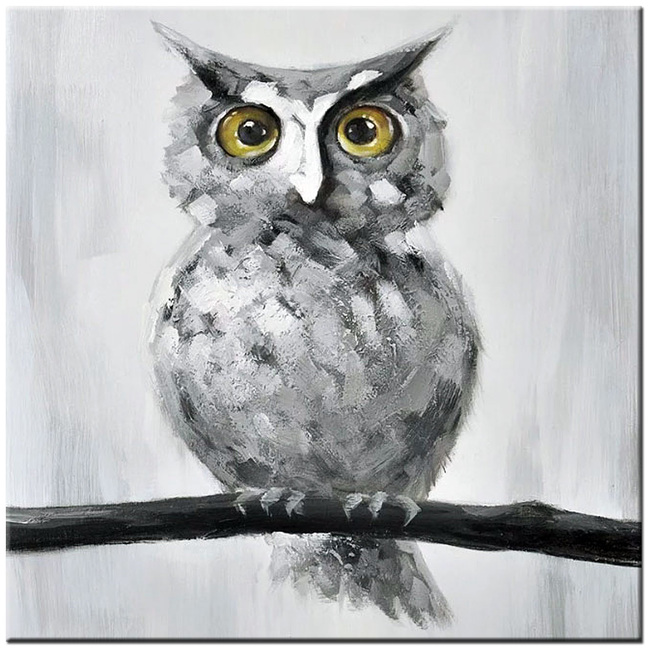 Uil modern schilderij