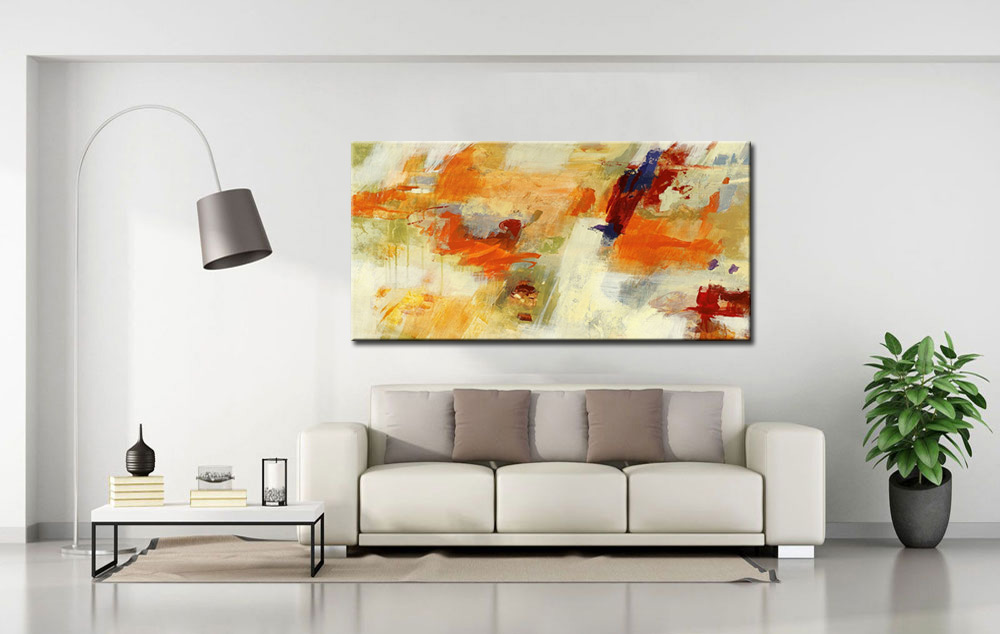 Abstract schilderij Warme Expressie 180x90cm - Afbeelding 2