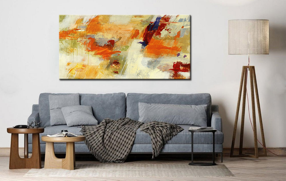 Abstract schilderij Warme Expressie 180x90cm - Afbeelding 4