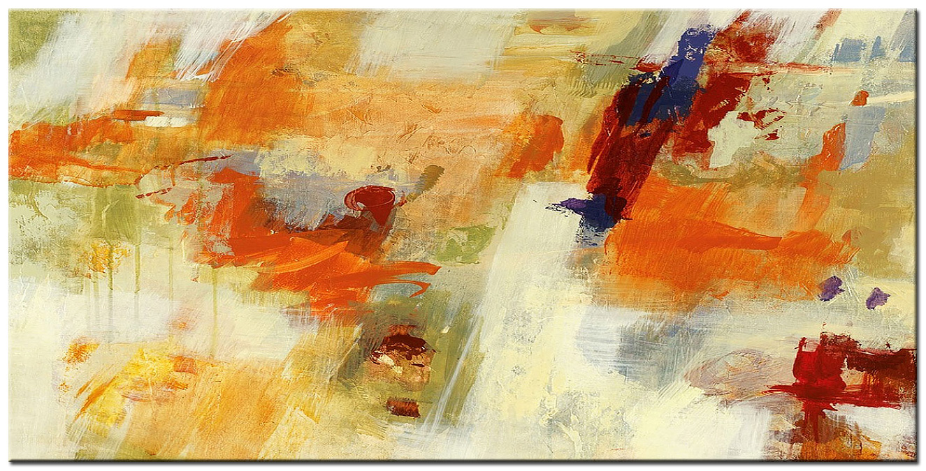 Abstract schilderij Warme Expressie 180x90cm