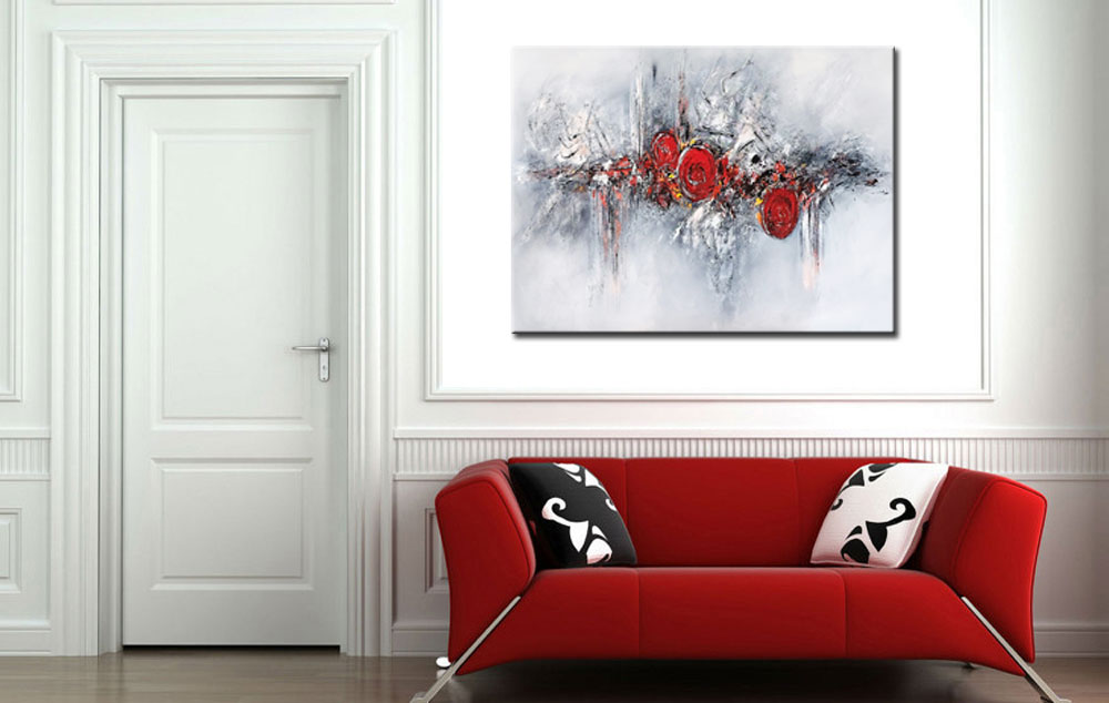Circles in Ice abstract modern schilderij 120x90cm - Afbeelding 3