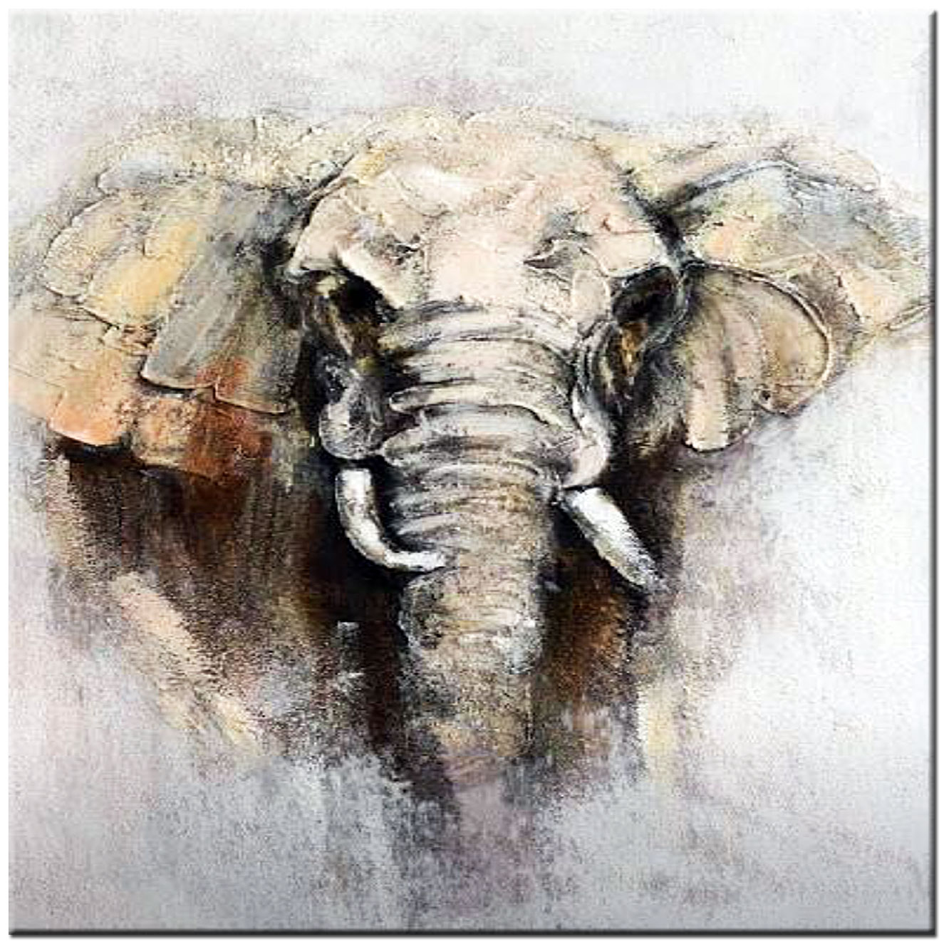 Duistere kracht Olifant modern schilderij