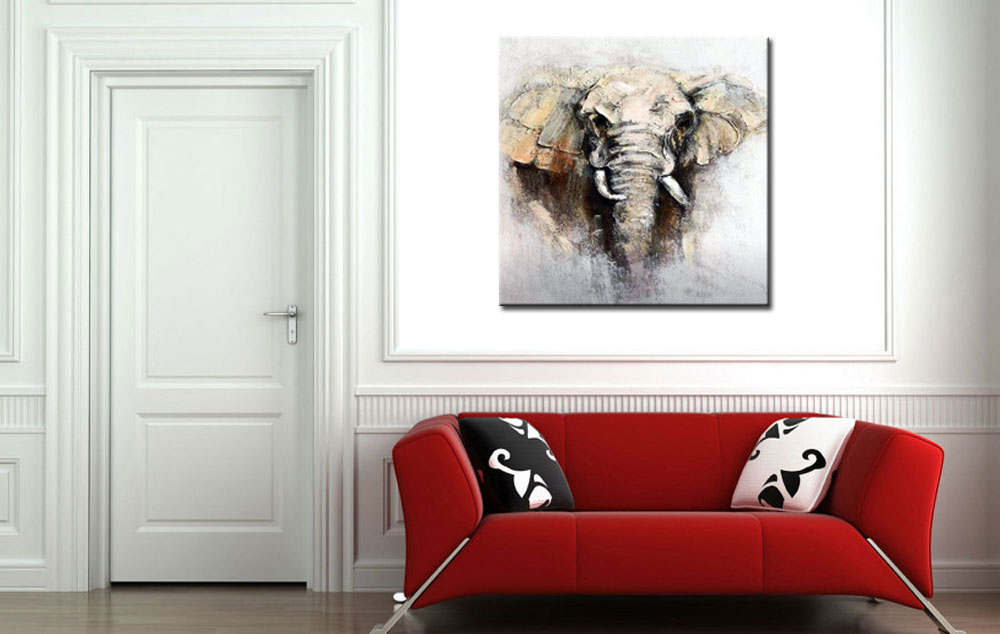 Duistere kracht Olifant modern schilderij - Afbeelding 4