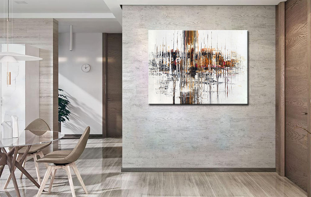 Belevenis abstract modern schilderij 120x90cm - Afbeelding 2