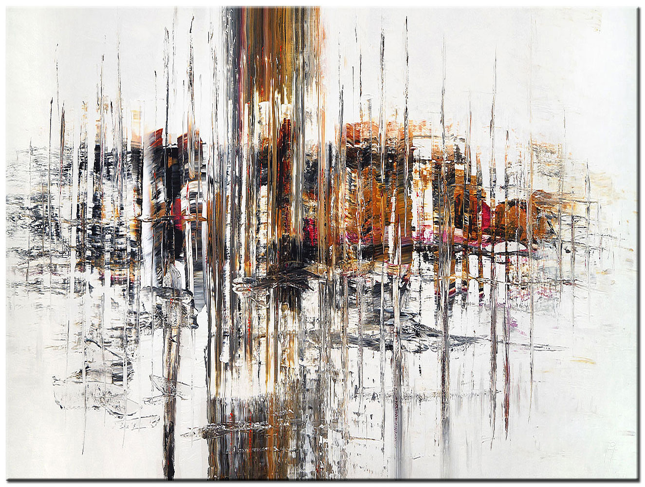 Belevenis abstract modern schilderij 120x90cm