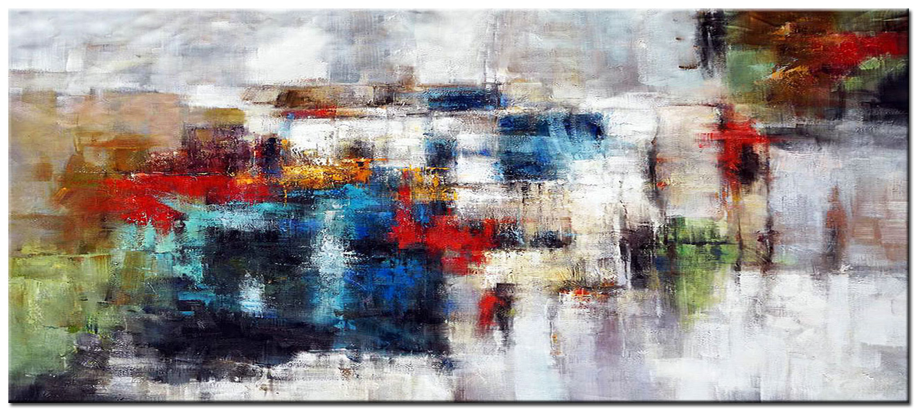 Abstract schilderij Echoes of Color 160x70cm
