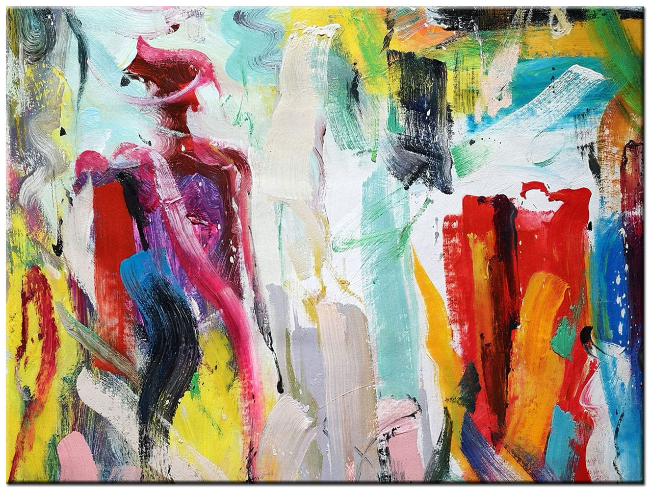 Alegría Diaria abstract modern schilderij 120x90cm