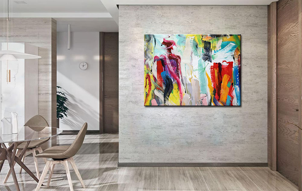 Alegría Diaria abstract modern schilderij 120x90cm - Afbeelding 2