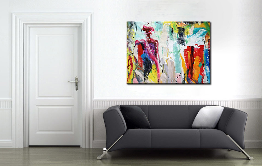 Alegría Diaria abstract modern schilderij 120x90cm - Afbeelding 3