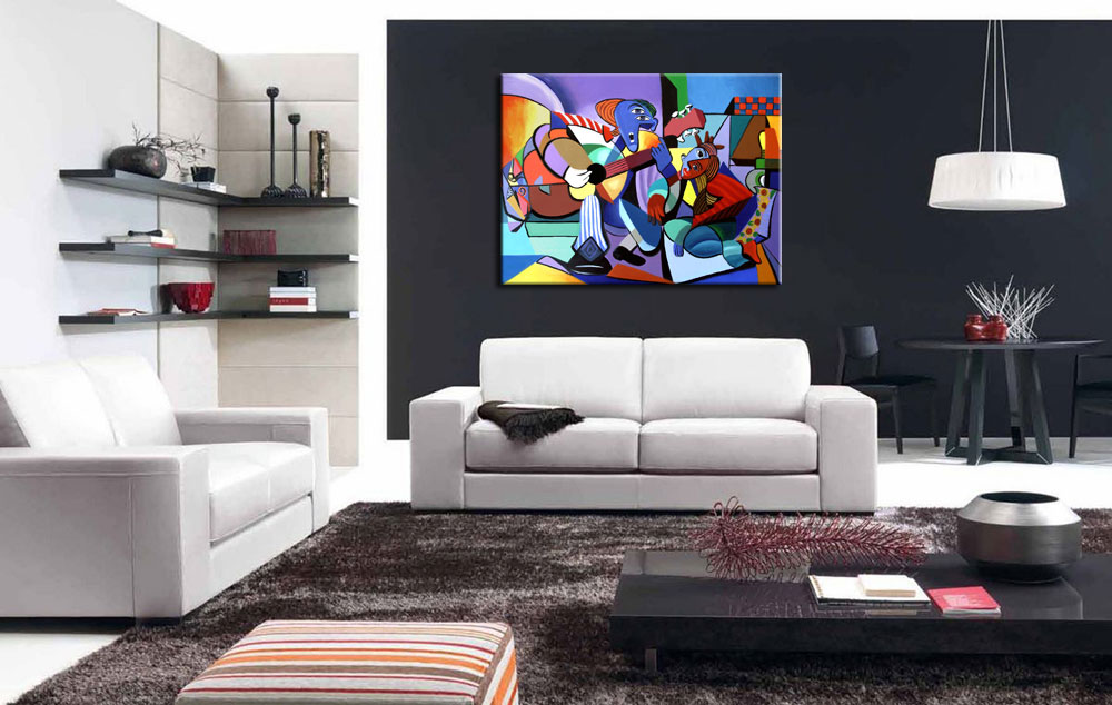 Gitaar en Zang modern schilderij 120x90cm - Afbeelding 4