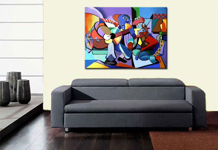 Gitaar en Zang modern schilderij 120x90cm - Afbeelding 3