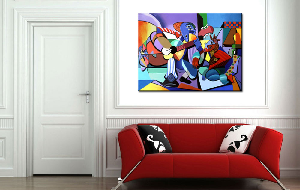 Gitaar en Zang modern schilderij 120x90cm - Afbeelding 2