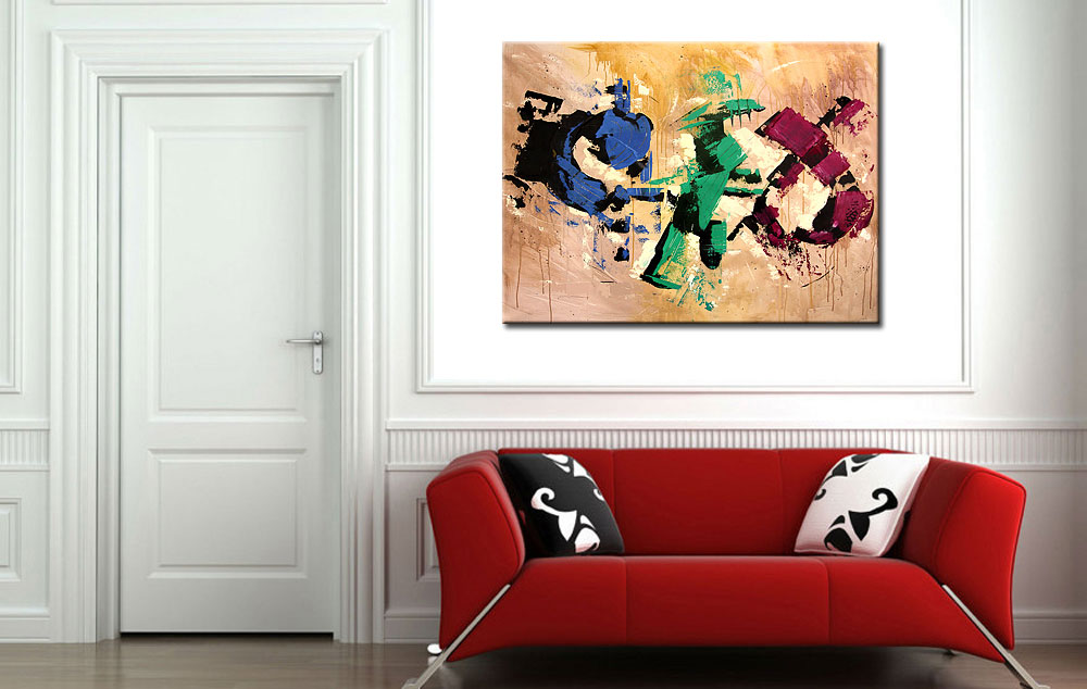 Color in the Desert abstract modern schilderij 120x90cm - Afbeelding 4