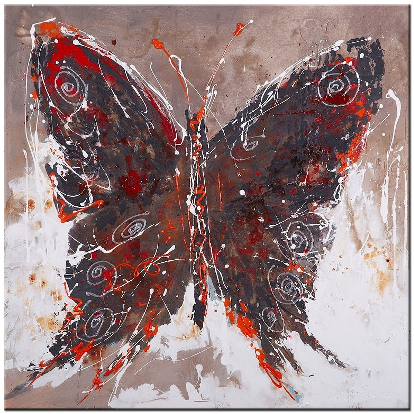 Nachtvlinder modern schilderij