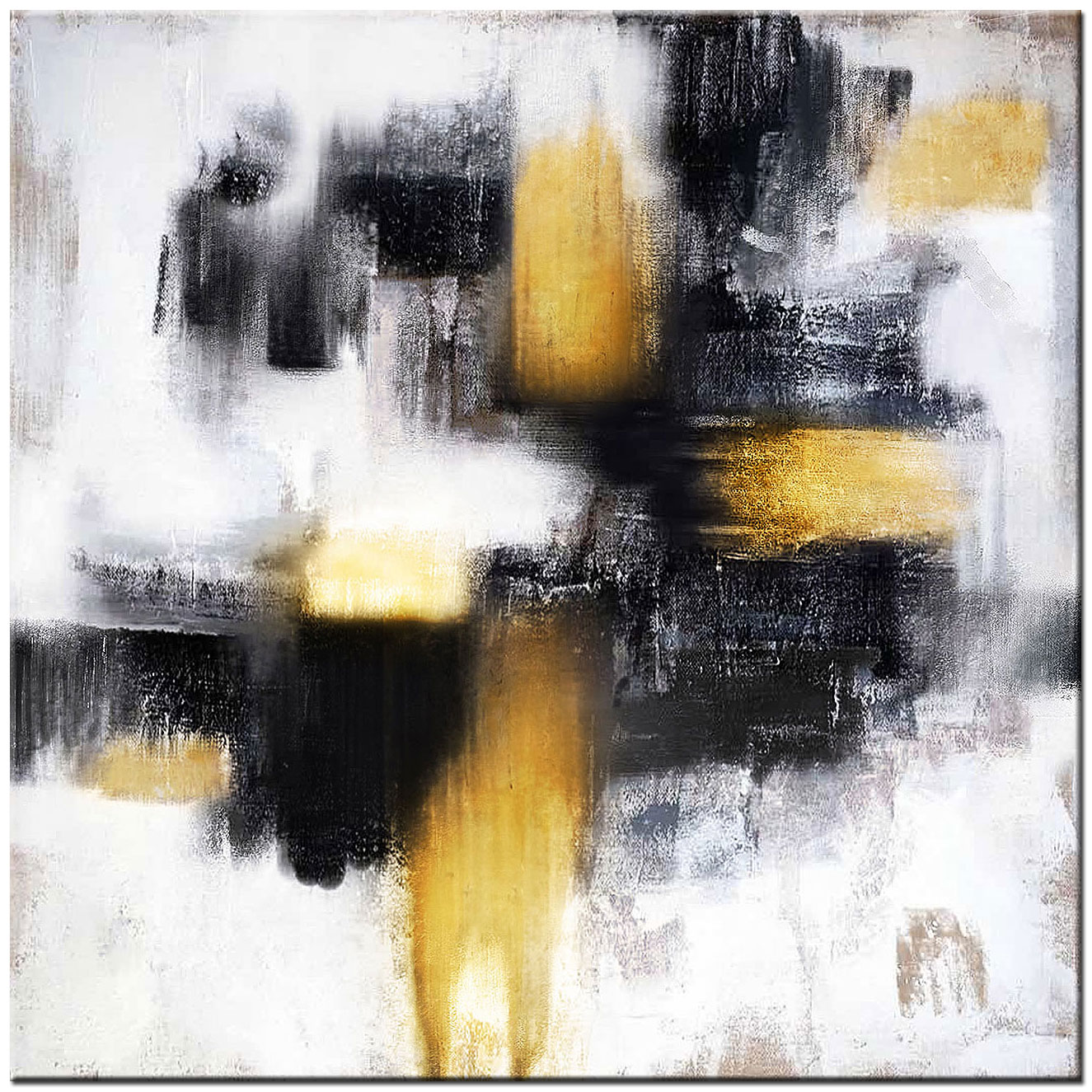 Cruz Marrón modern abstract schilderij 100x100cm