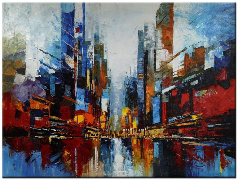 stadsgezicht modern schilderij