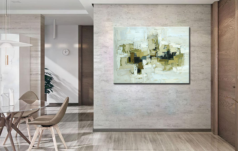 Doorkijk abstract modern schilderij 120x90cm - Afbeelding 4