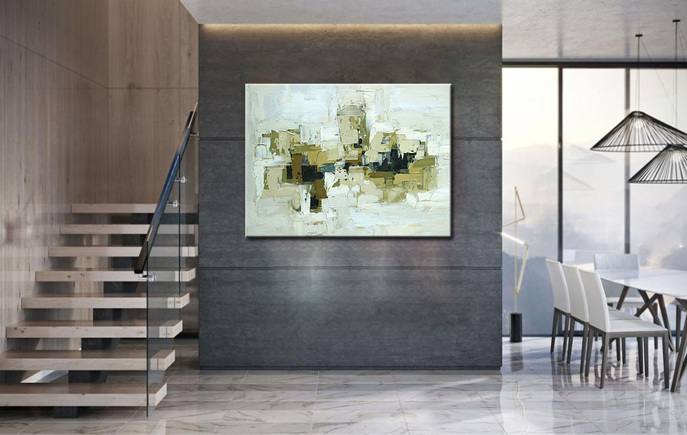 Doorkijk abstract modern schilderij 120x90cm - Afbeelding 3