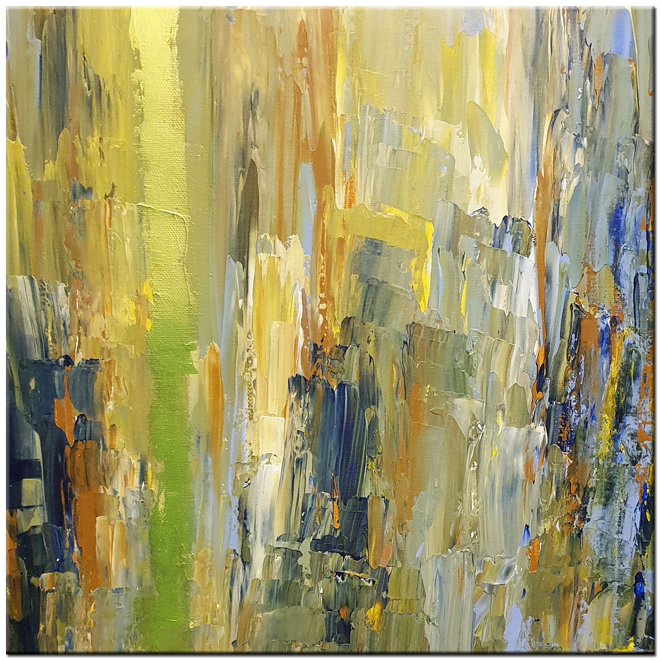 Heat in the Summer abstract modern schilderij 100x100cm