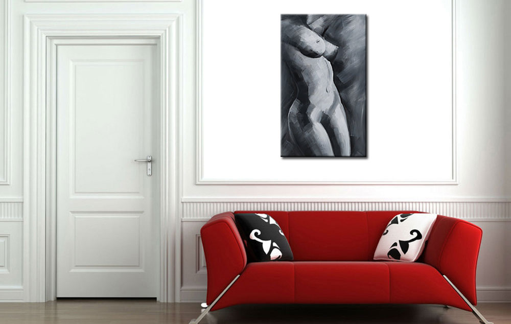 Erotisch schilderij Silhouette Grise 80x120cm - Afbeelding 2