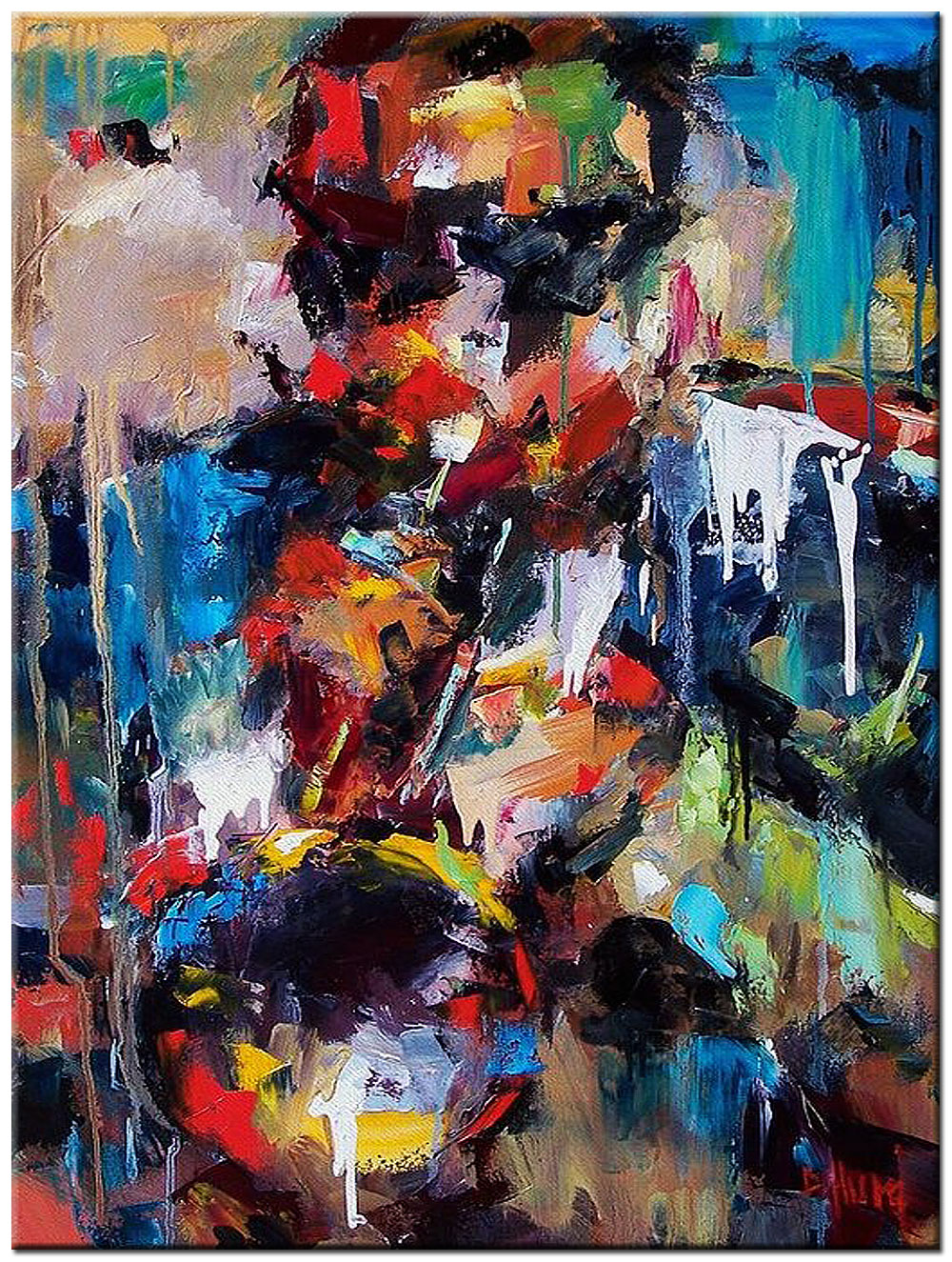 Miles Davis modern schilderij