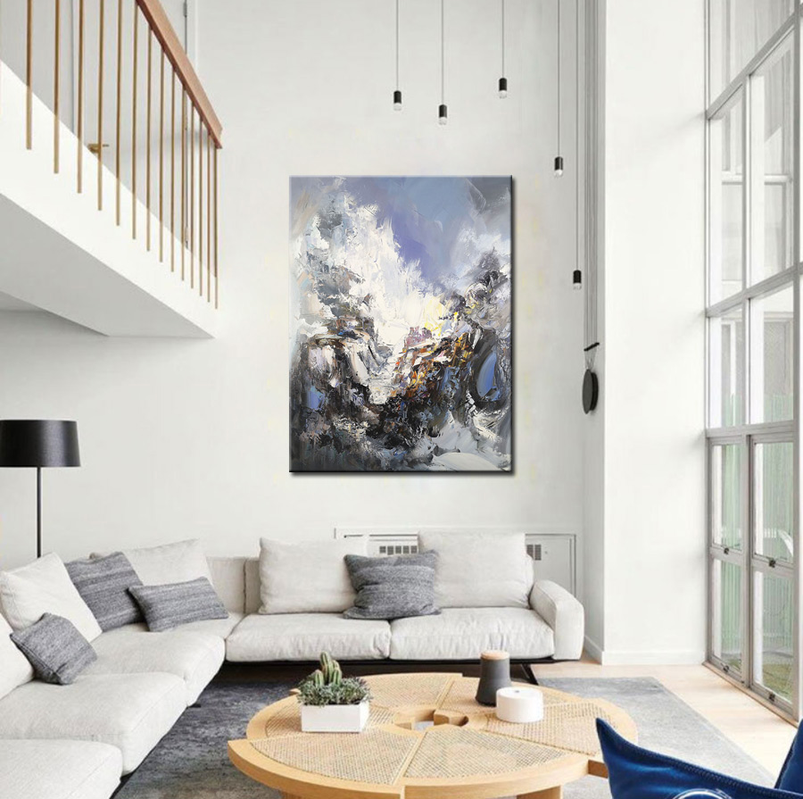 Abstract schilderij De IJsberg 90x120cm - Afbeelding 2