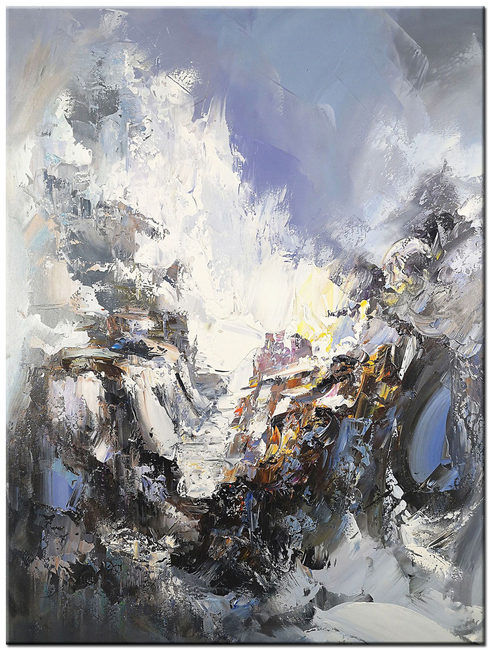 Abstract schilderij De IJsberg 90x120cm