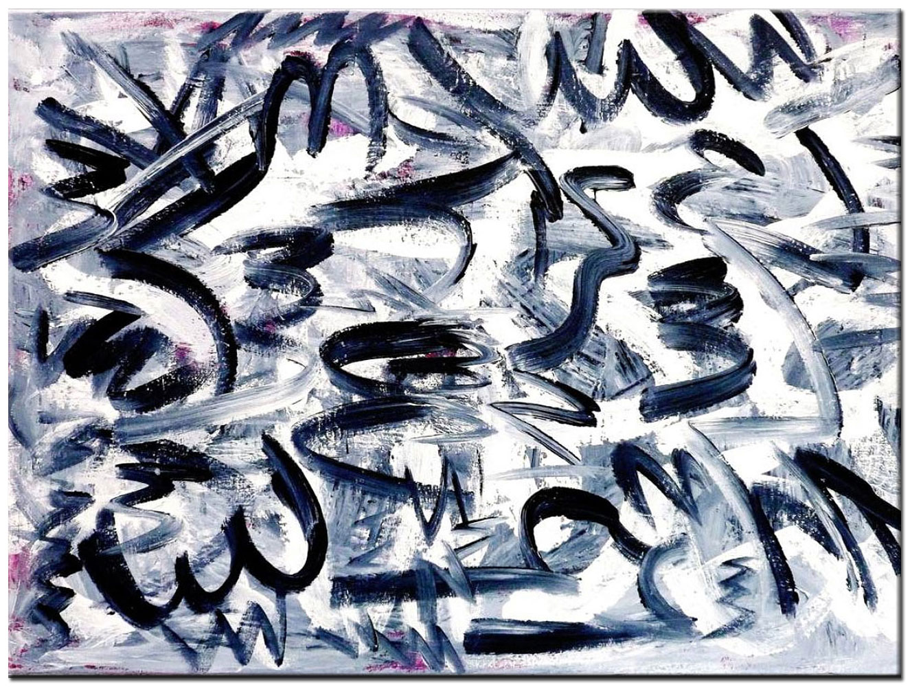 Abstract schilderij De Verwarring 120x90cm