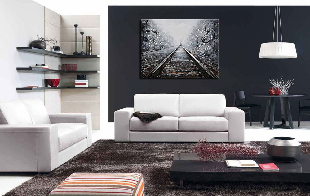 Spoor modern schilderij 120x90cm - Afbeelding 4