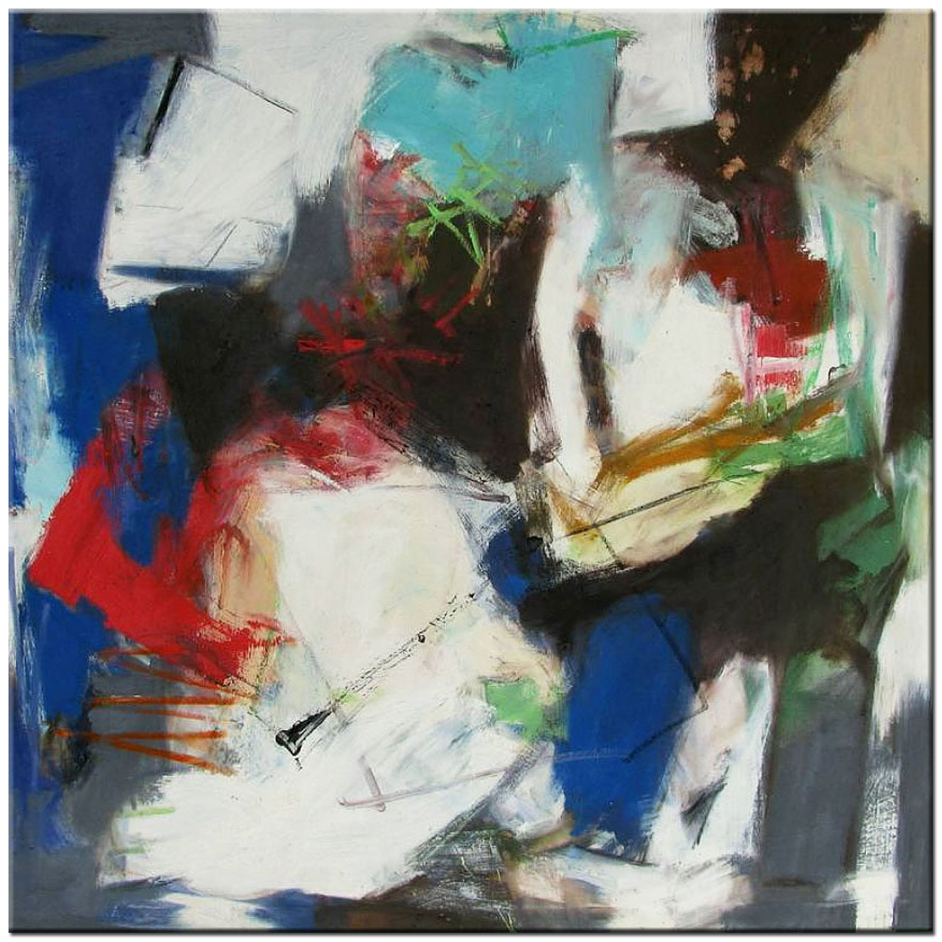 Enterré modern abstract schilderij 100x100cm