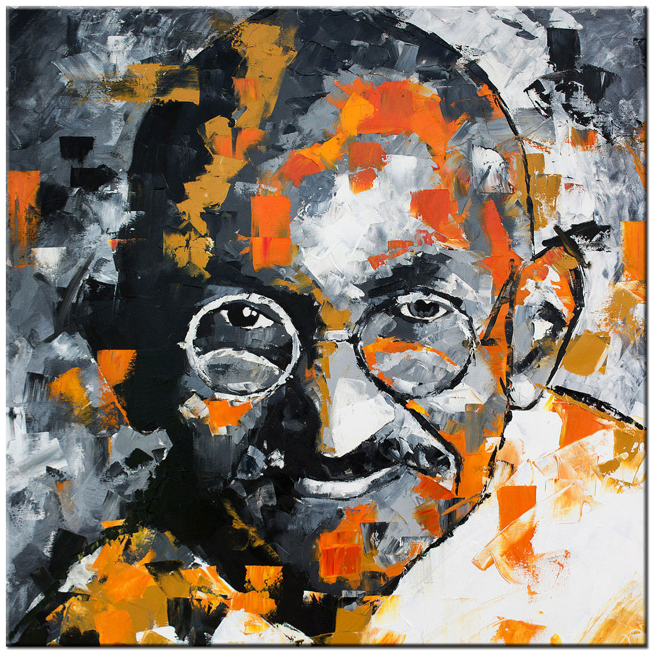 Mahatma Gandhi modern schilderij