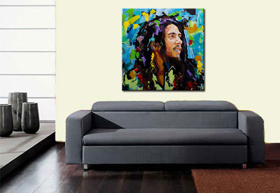 Bob Marley modern schilderij - Afbeelding 3