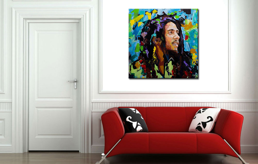 Bob Marley modern schilderij - Afbeelding 2