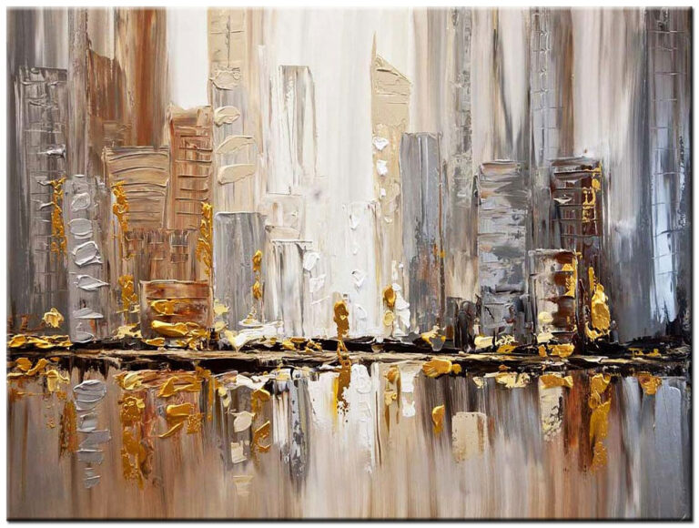 Golden City modern schilderij