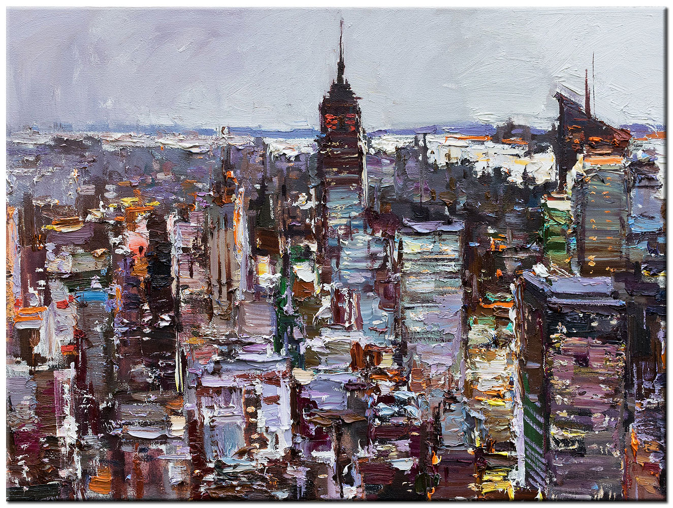 City View modern schilderij 120x90cm